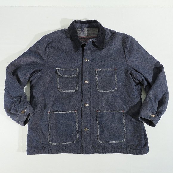 NOS Vintage BLUE BELL Mens 52 (Wrangler) Blanket Lined Denim Jacket Work Coat
